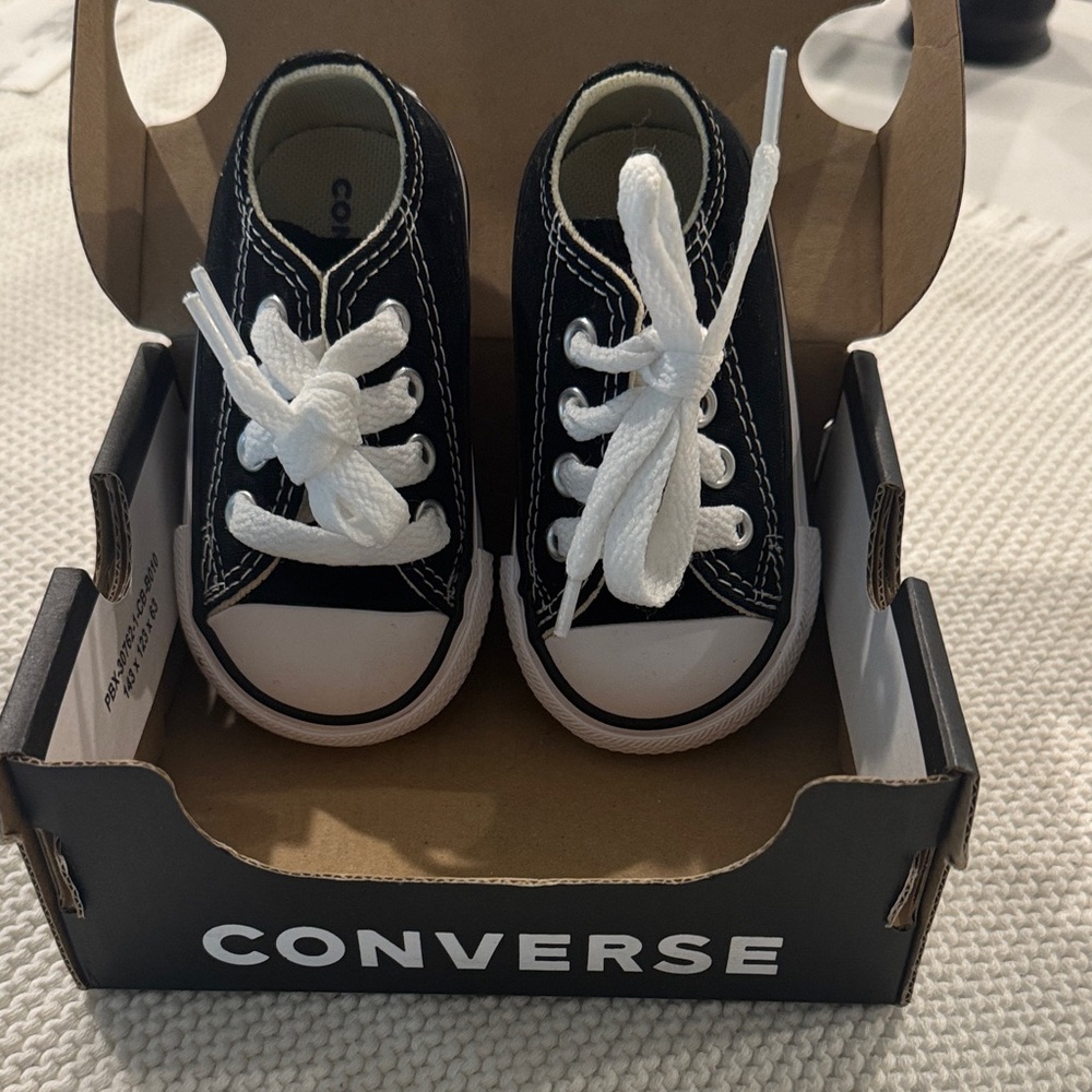 Converse Kids Black and White Sneakers - Picture 3 of 3